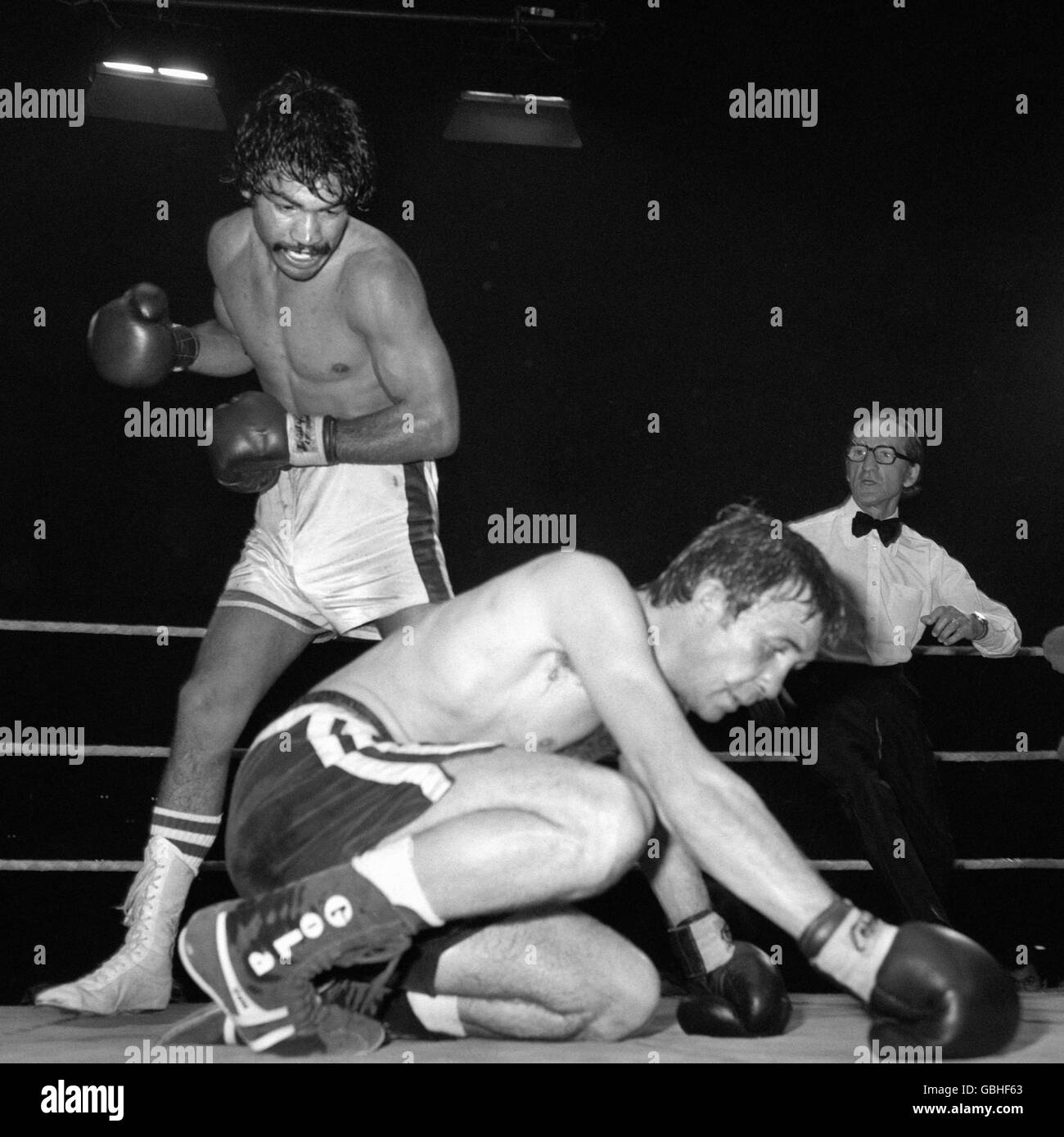 Boxe - super-légers WBC - Titre v Stracey John Carlos Palomino - Empire extérieure - Wembley Banque D'Images