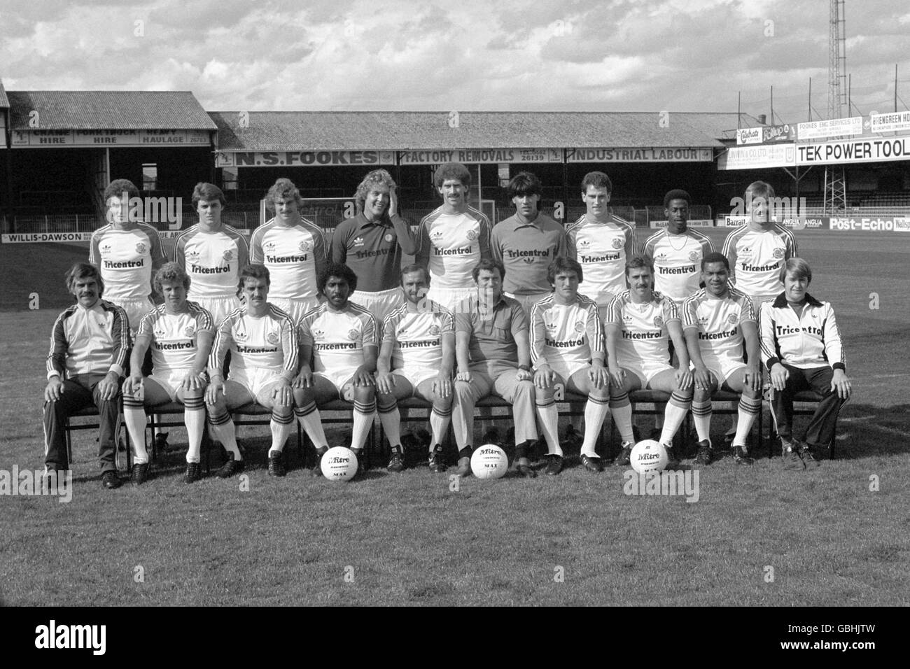 Football - Ligue Division deux - Luton Town Photocall. Groupe d'équipe de Luton Town de la saison 1981/82. Banque D'Images