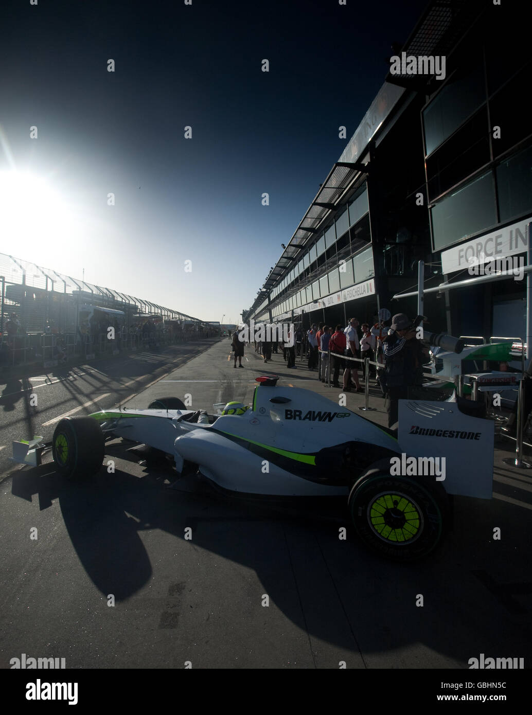 Formule un - Grand Prix d'Australie - première pratique - Albert Park - Melbourne. Affronter Jenson Button, pilote GP lors de la première séance d'entraînement Banque D'Images