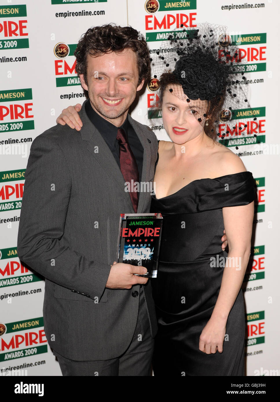 Michael Sheen et Helena Bonham carter à l'Empire film Awards 2009 à l'hôtel Grosvenor House dans le centre de Londres. Banque D'Images