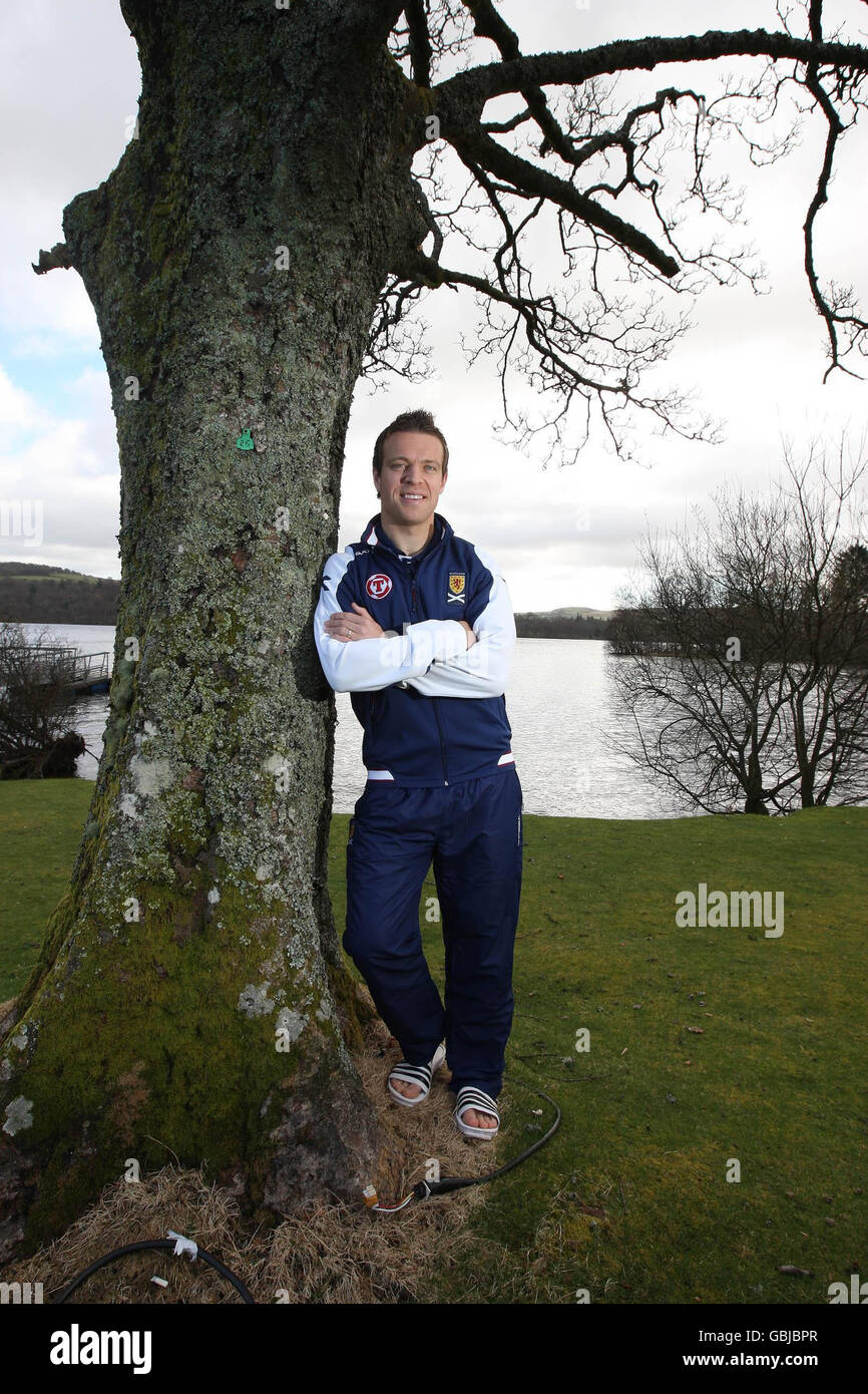 Scotland Gavin Rae Ecosse gavin rae lors d'un photocall chez cameron house Banque de ...