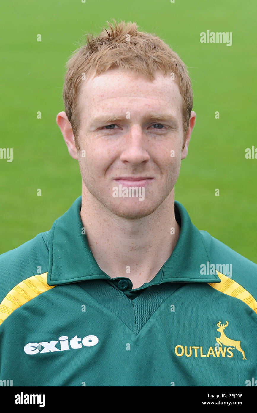 Cricket - Notinghamshire Photocall 2009 - Trent Bridge.Andy carter, Nottinghamshire (kit d'une journée) Banque D'Images