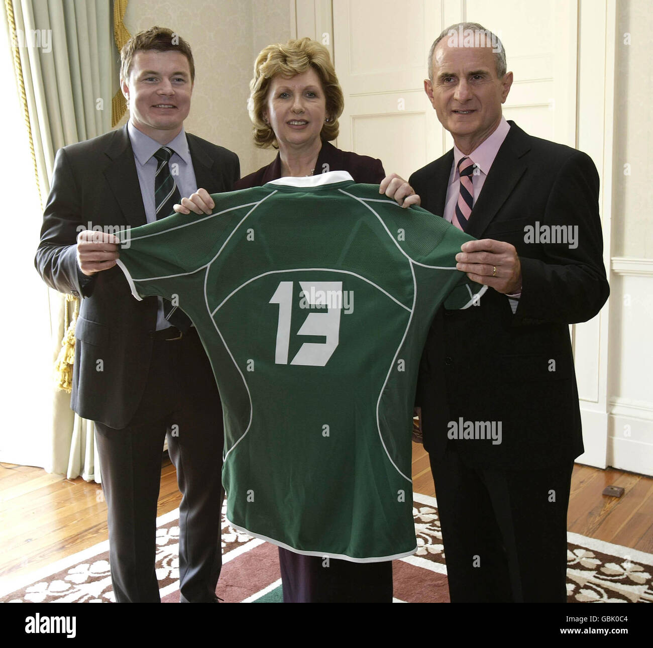 La réception de l'équipe de rugby de l'Irlande Banque D'Images