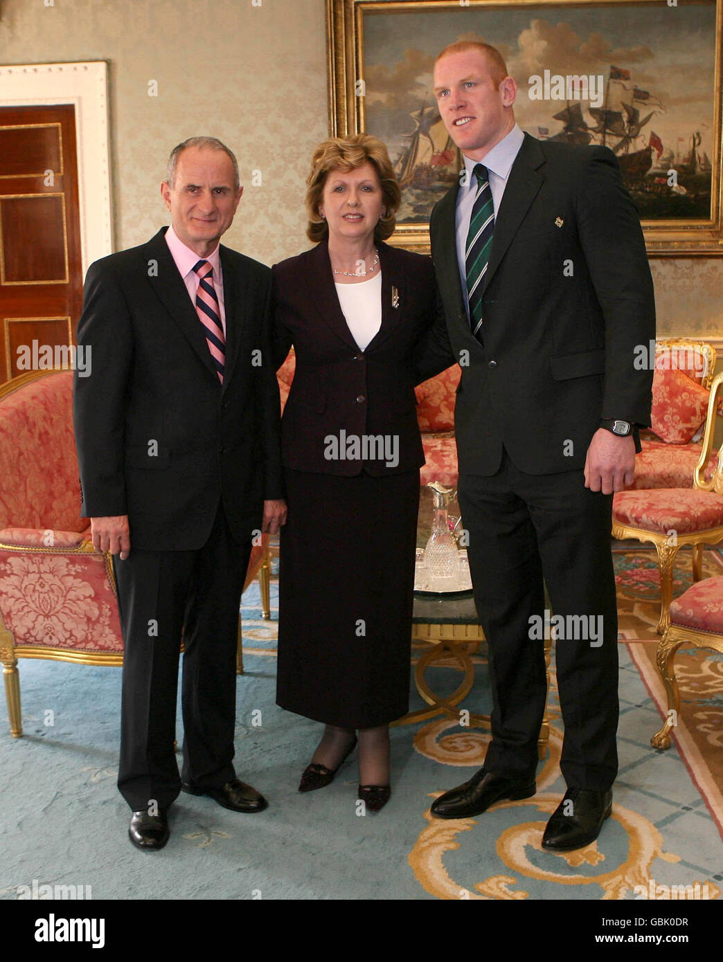 La réception de l'équipe de rugby de l'Irlande Banque D'Images