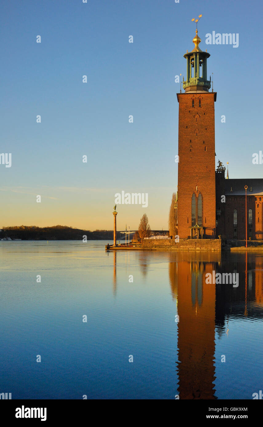 L'Hôtel de Ville de Stockholm, Stockholm, Suède, Europe Banque D'Images