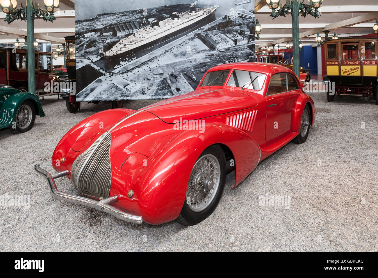 Entraîneur de l'Alfa Romeo 8C 2, 9 A, construit en Italie, 1936, Collection Schlumpf, le Musée National, le Musée National de l'automobile, Mulhouse Banque D'Images