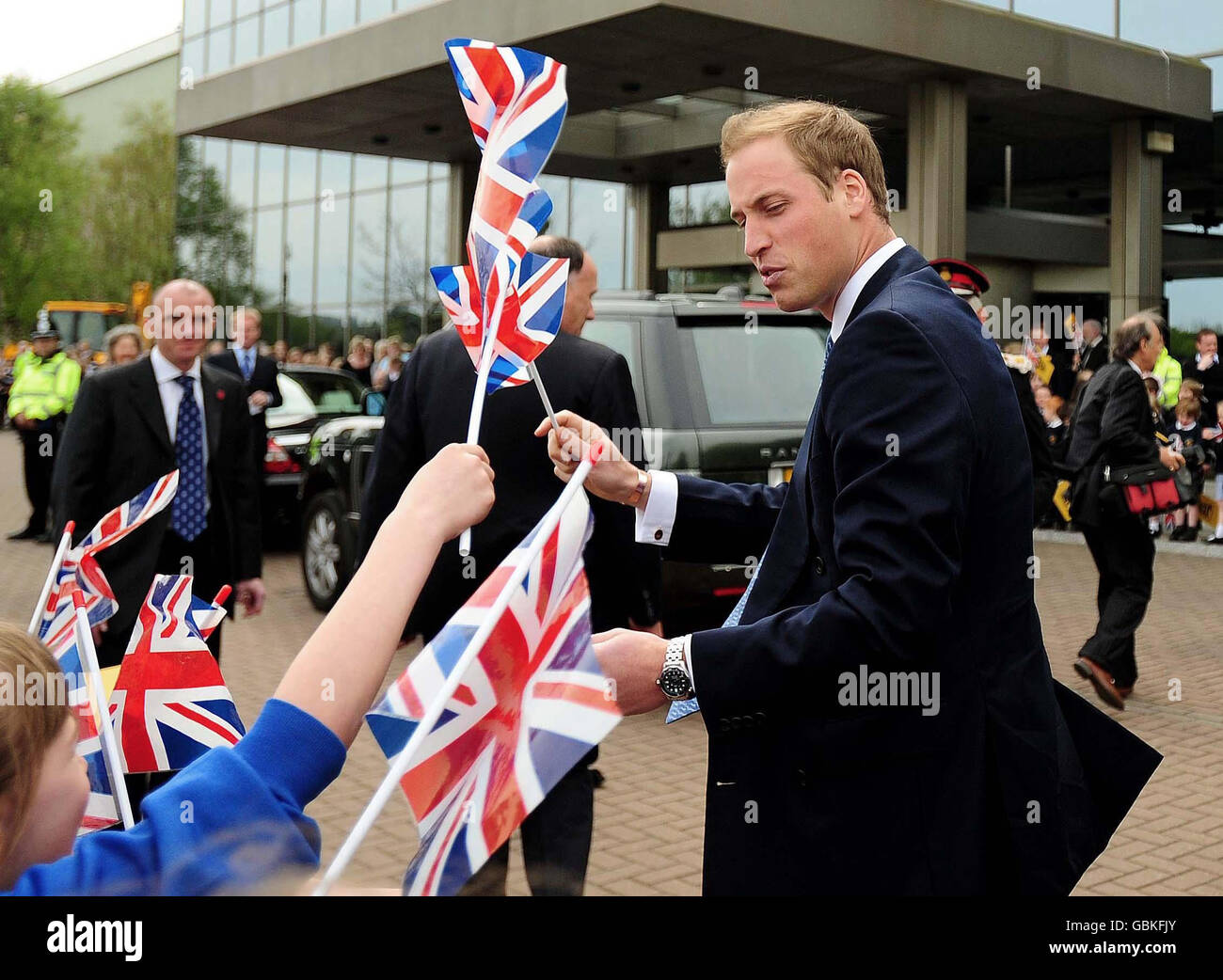 Prince William Visite Staffordshire Banque D'Images