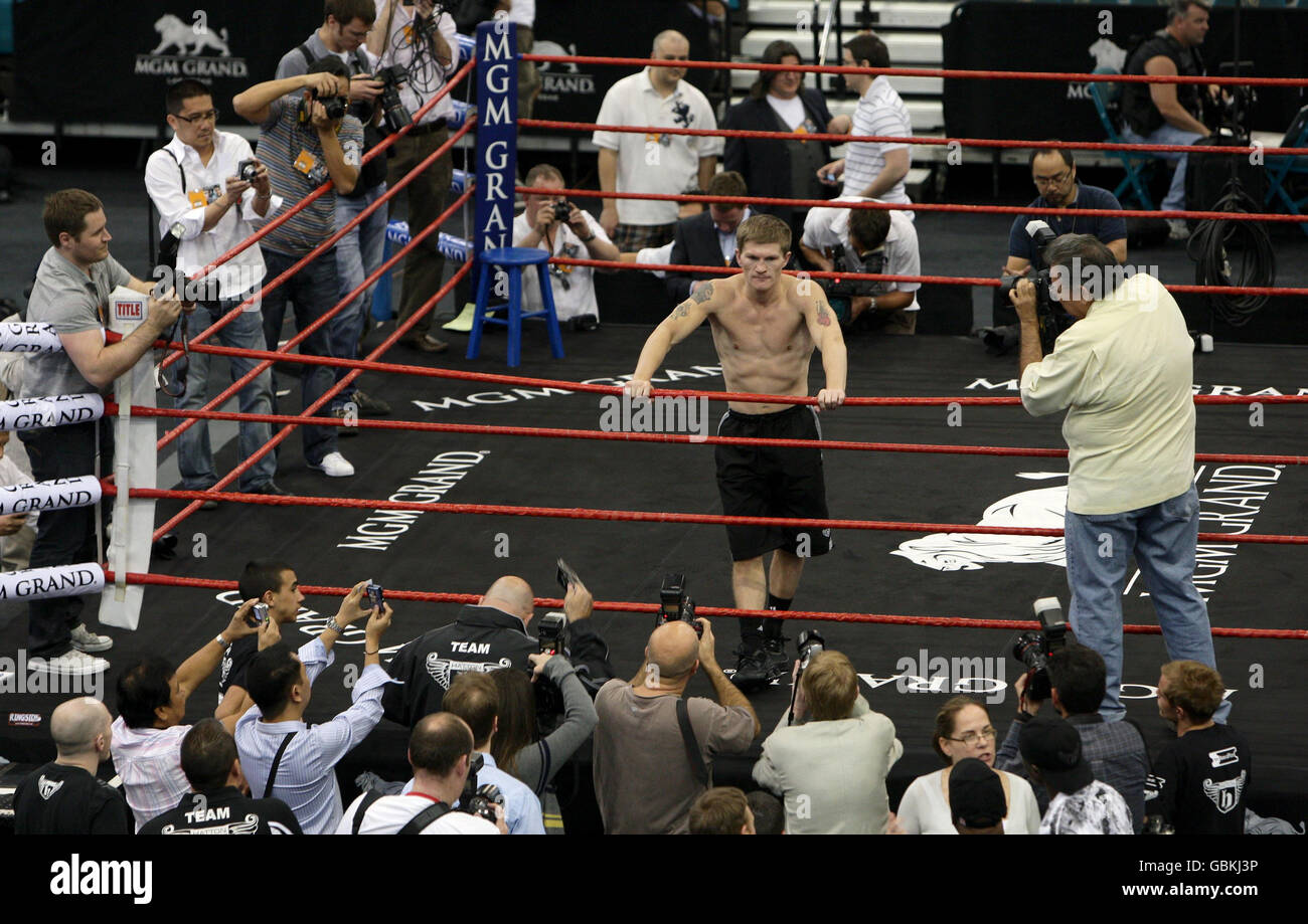 Ricky Hatton Boxing - Session de formation - MGM Grand Hotel Banque D'Images