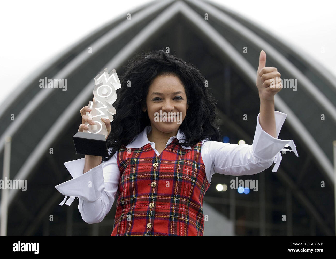 KANYA King, fondatrice et chef de la direction DE MOBO, fait la promotion des MOBO Awards 2009 à l'Auditorium Clyde.L'événement aura lieu au SECC de Glasgow.La première fois que l'événement a lieu à l'extérieur de Londres. Banque D'Images