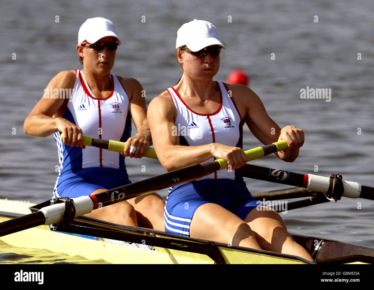 En Grande-Bretagne, Cath Bishop (r) et Katherine Grainger partit Dans la première chaleur des paires de femmes Banque D'Images