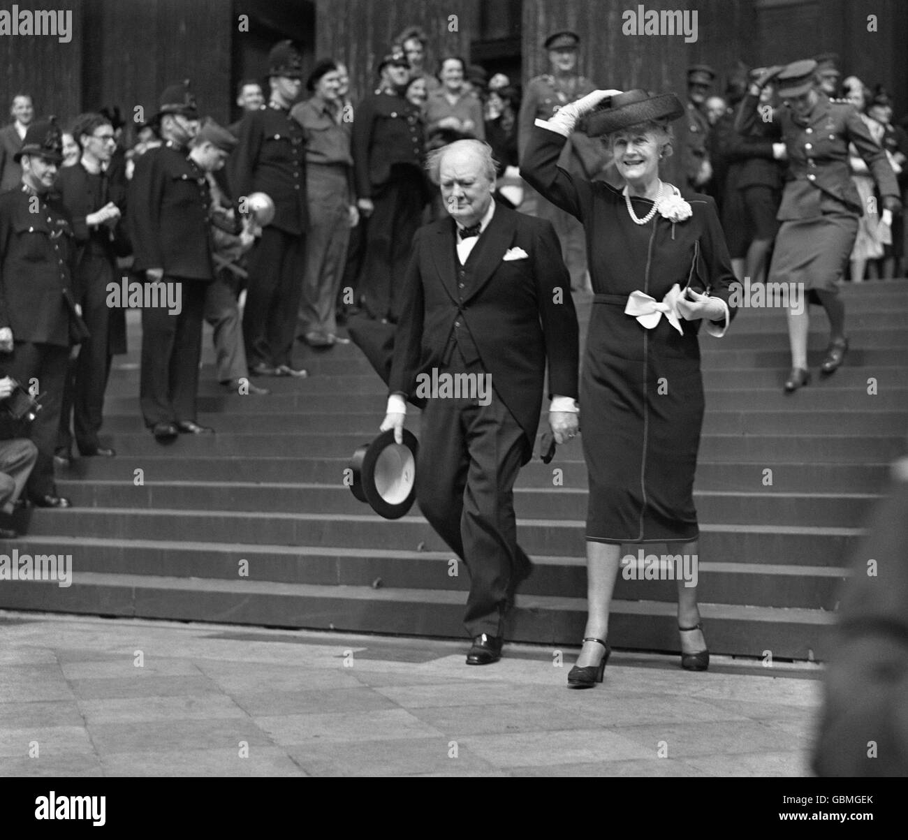 Seconde Guerre mondiale - Victoire Service d'action de grâce - Cathédrale St Paul Banque D'Images