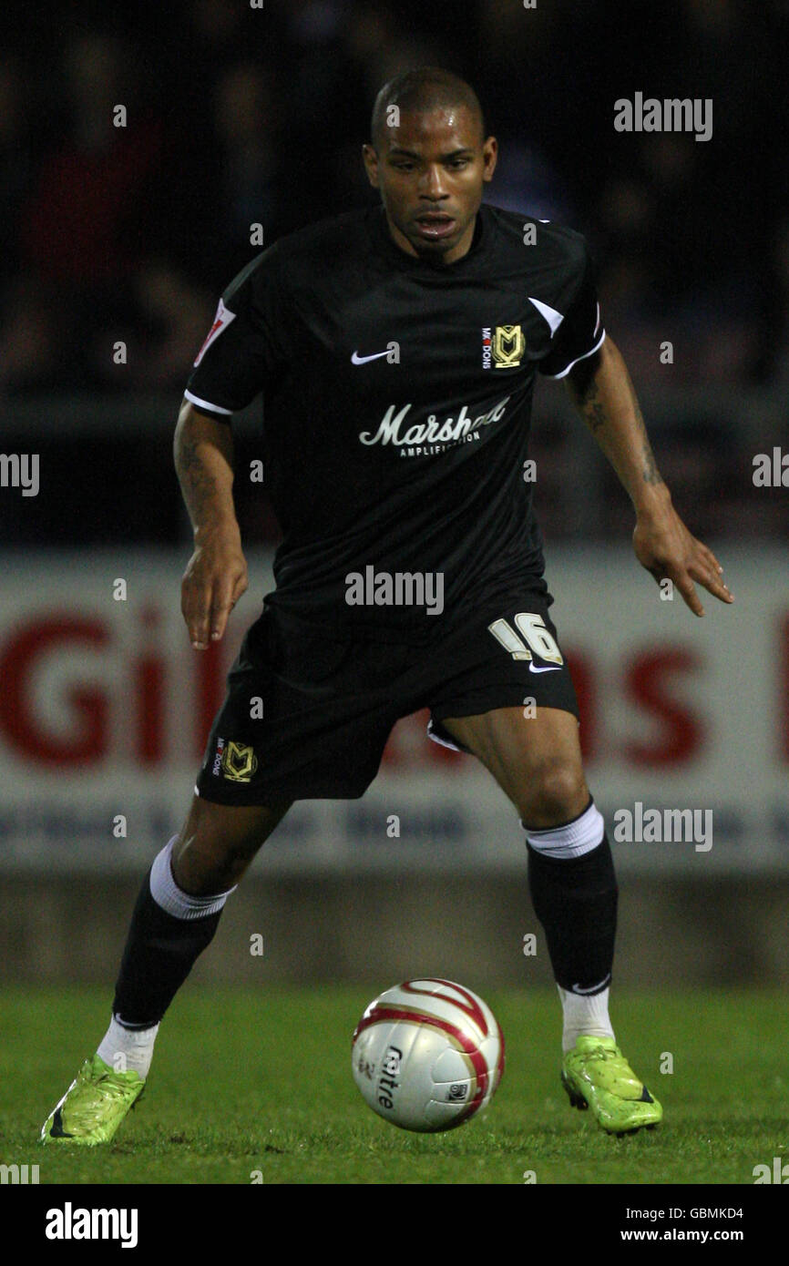 Football - Coca-Cola football League One - Northampton Town / Milton Keynes dons - Sixfields Stadium. Jason Puncheon, Milton Keynes dons Banque D'Images