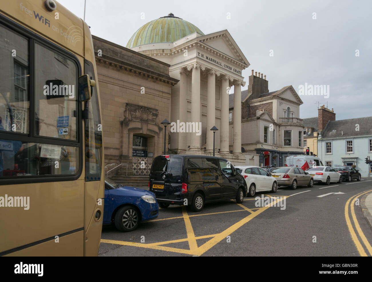 La congestion du trafic lourd, Perth, Ecosse, Royaume-Uni, Banque D'Images