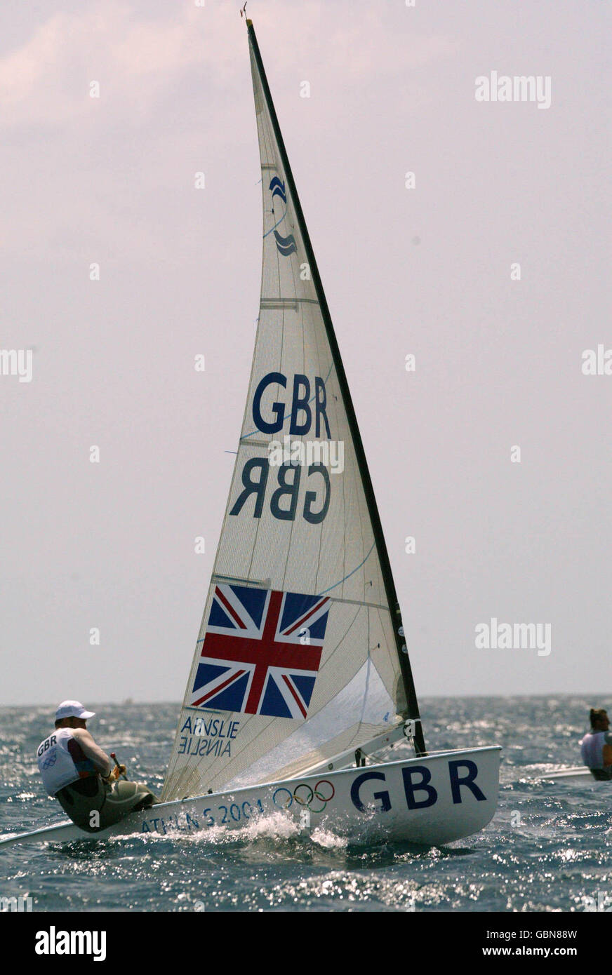 Ben Ainslie, en Grande-Bretagne, en action pendant les courses de la flotte Banque D'Images