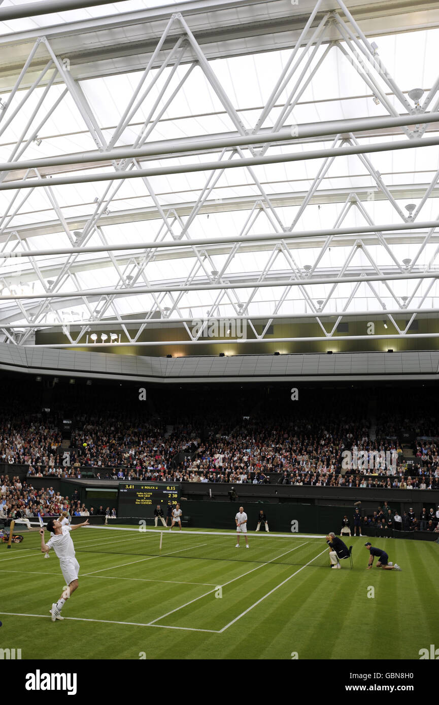 Tennis - Centre Court Celebration - All England Lawn Tennis et croquet Club Banque D'Images