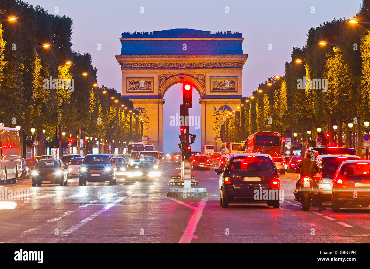 L'Arc de Triomphe, Paris Banque D'Images