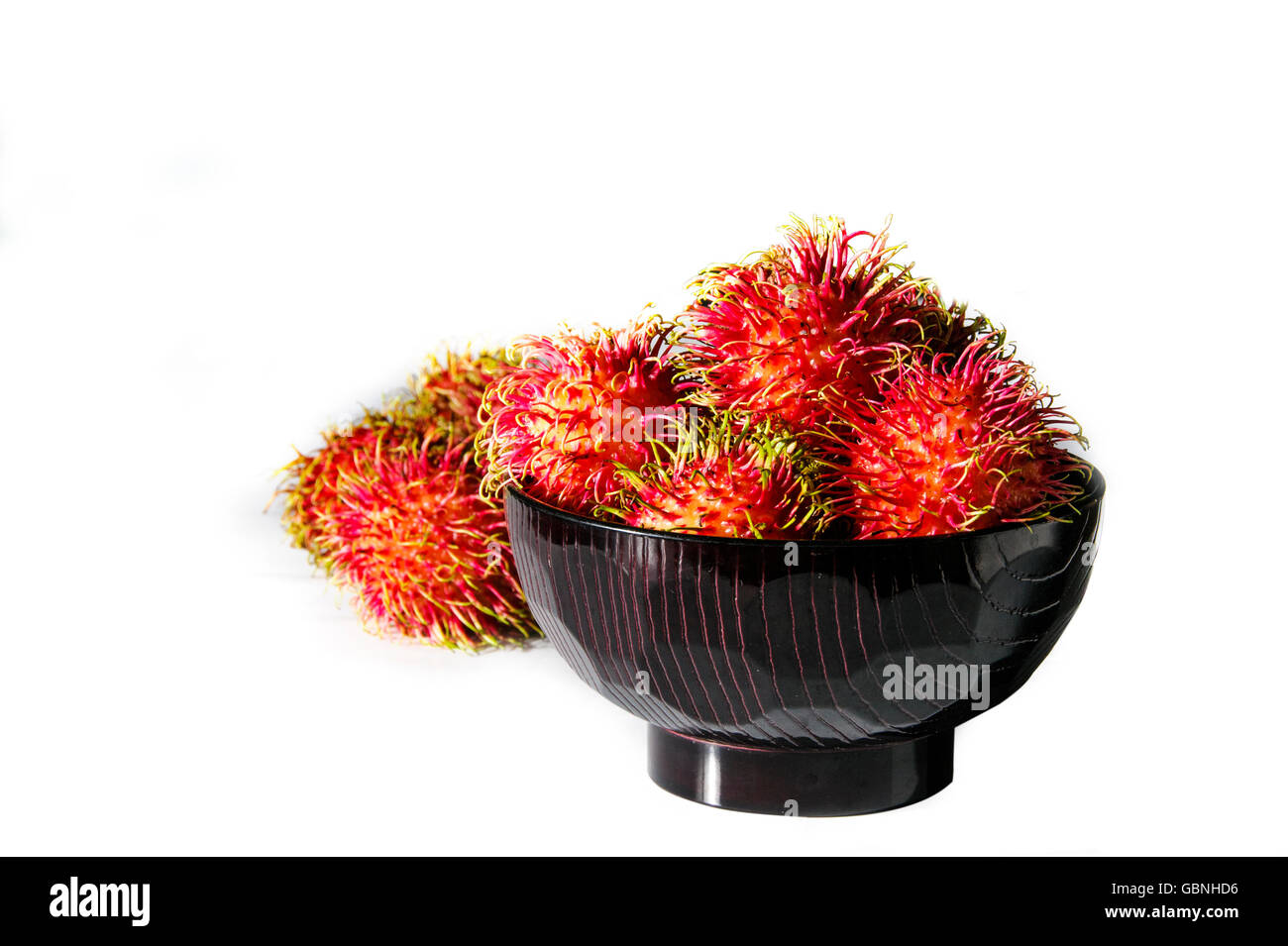 Rambutan fruit isolé sur fond blanc Banque D'Images