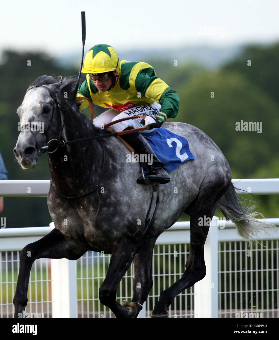 Les courses de chevaux - Blue Square Brigadier Gerard - Soirée Hippodrome Sandown Banque D'Images