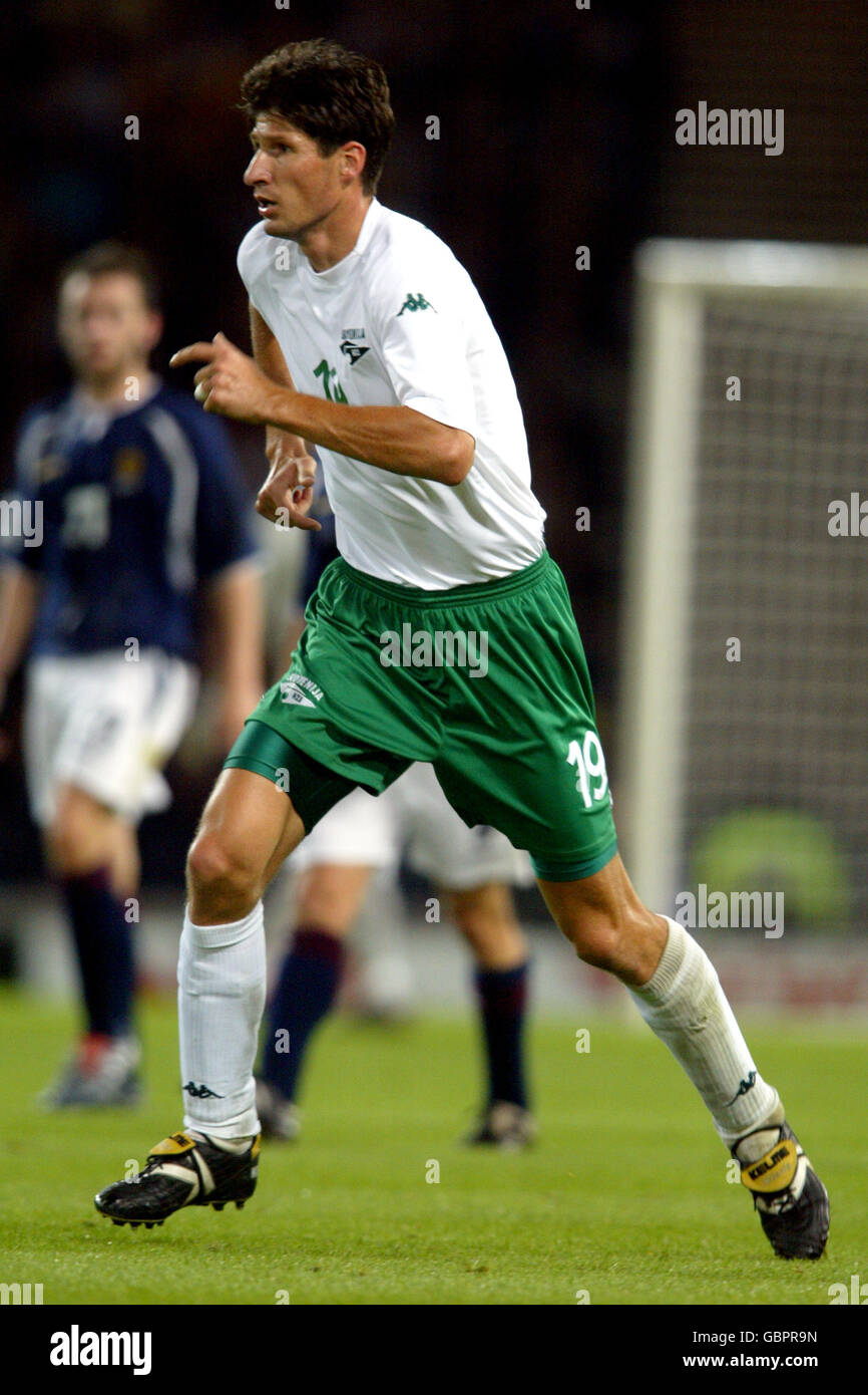 Football - qualification de la coupe du monde de la FIFA 2006 - Groupe 5 - Ecosse / Slovénie.Simon Seslar, Slovénie Banque D'Images