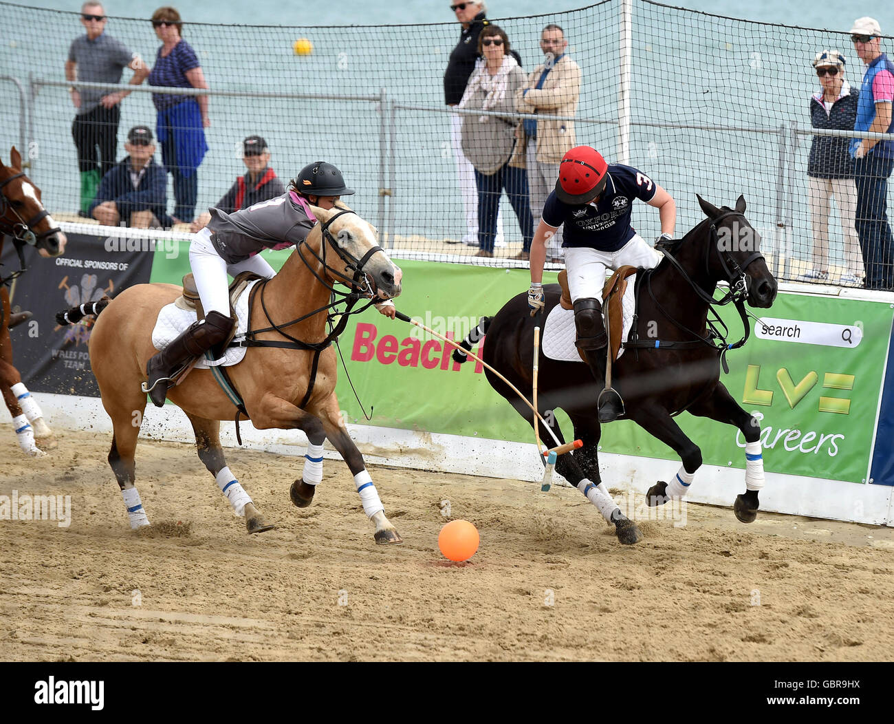 La Beach Polo Championships, Sandbanks, Poole, Dorset, Angleterre, Royaume-Uni Banque D'Images