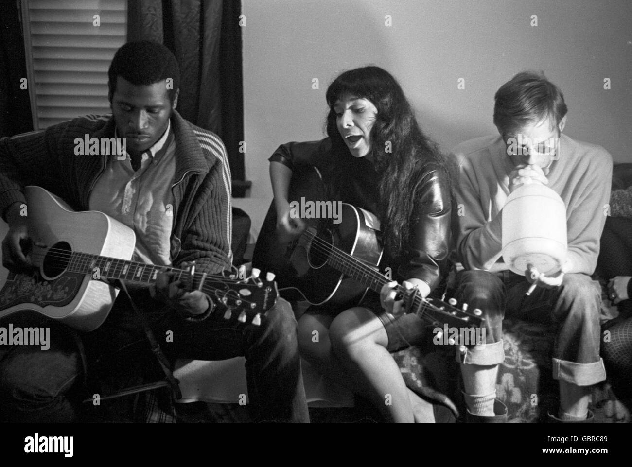 Buffy Sainte-Marie, Taj Mahal, et Fritz Richmond Banque D'Images