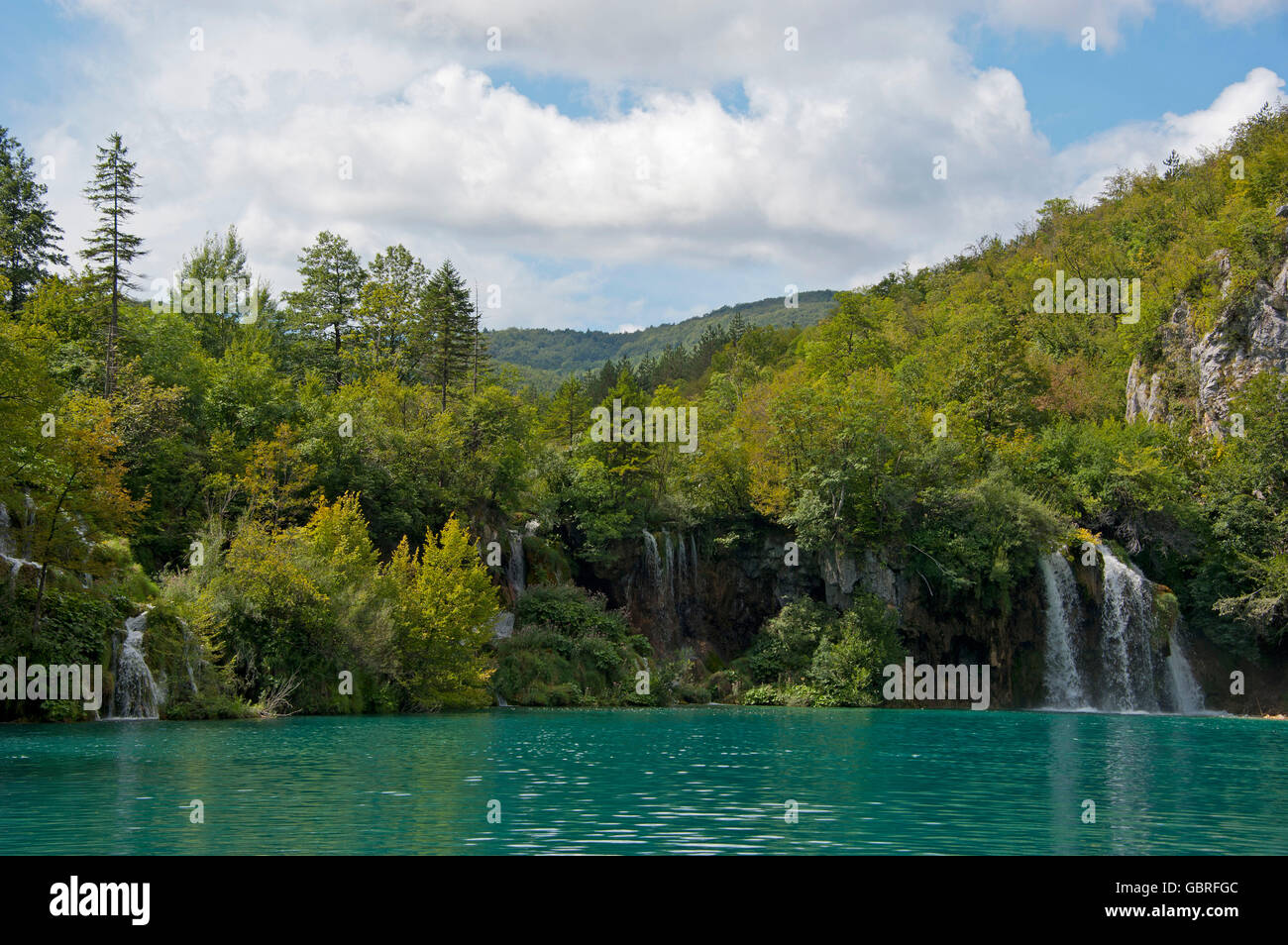 Le parc national des Lacs de Plitvice, Lika-Senj, Croatie / Plitvicka Jezera Banque D'Images