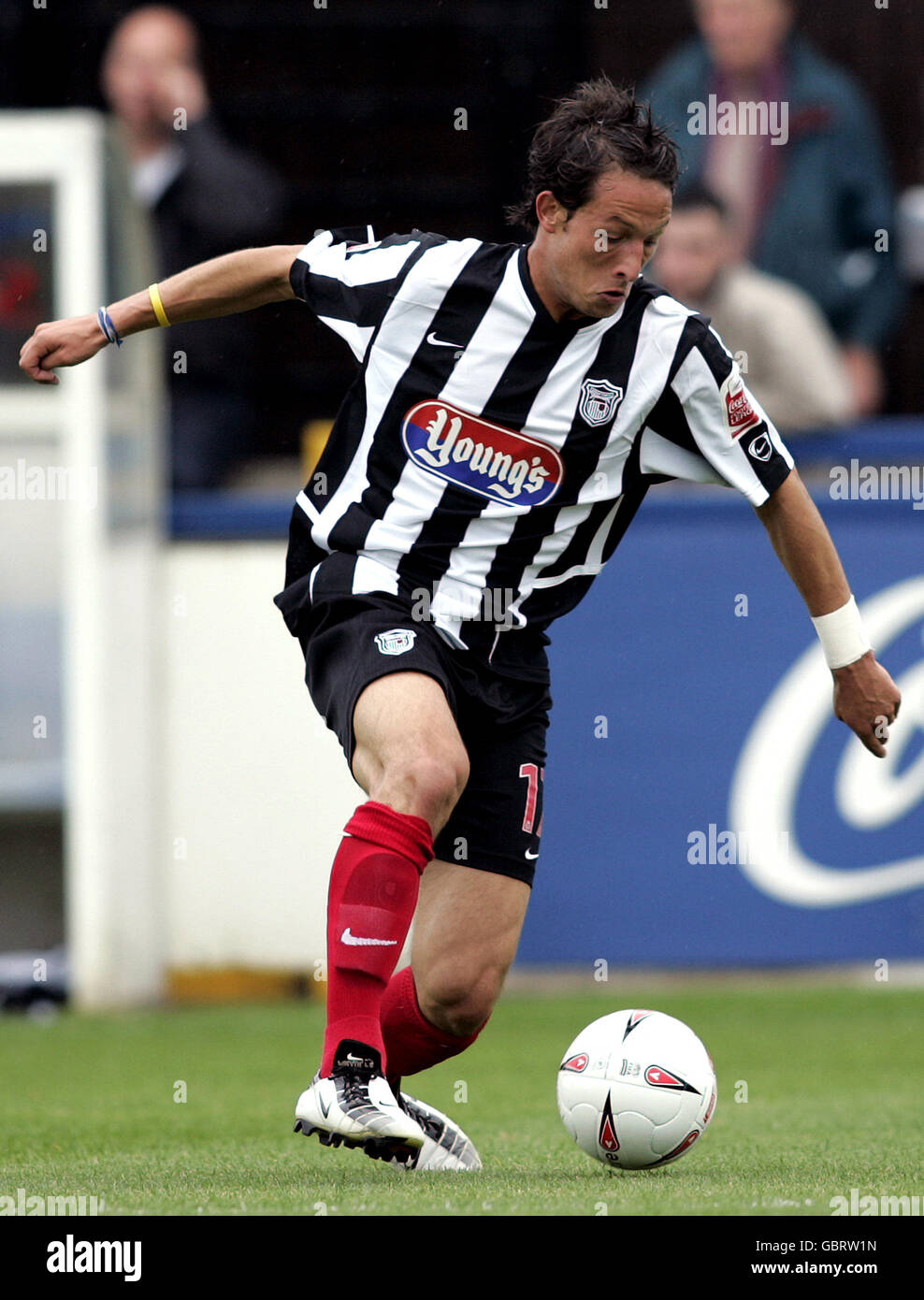 Football - Coca-Cola football League 2 - Macclesfield Town / Grimsby Town. Thomas Pinaut, ville de Grimsby Banque D'Images