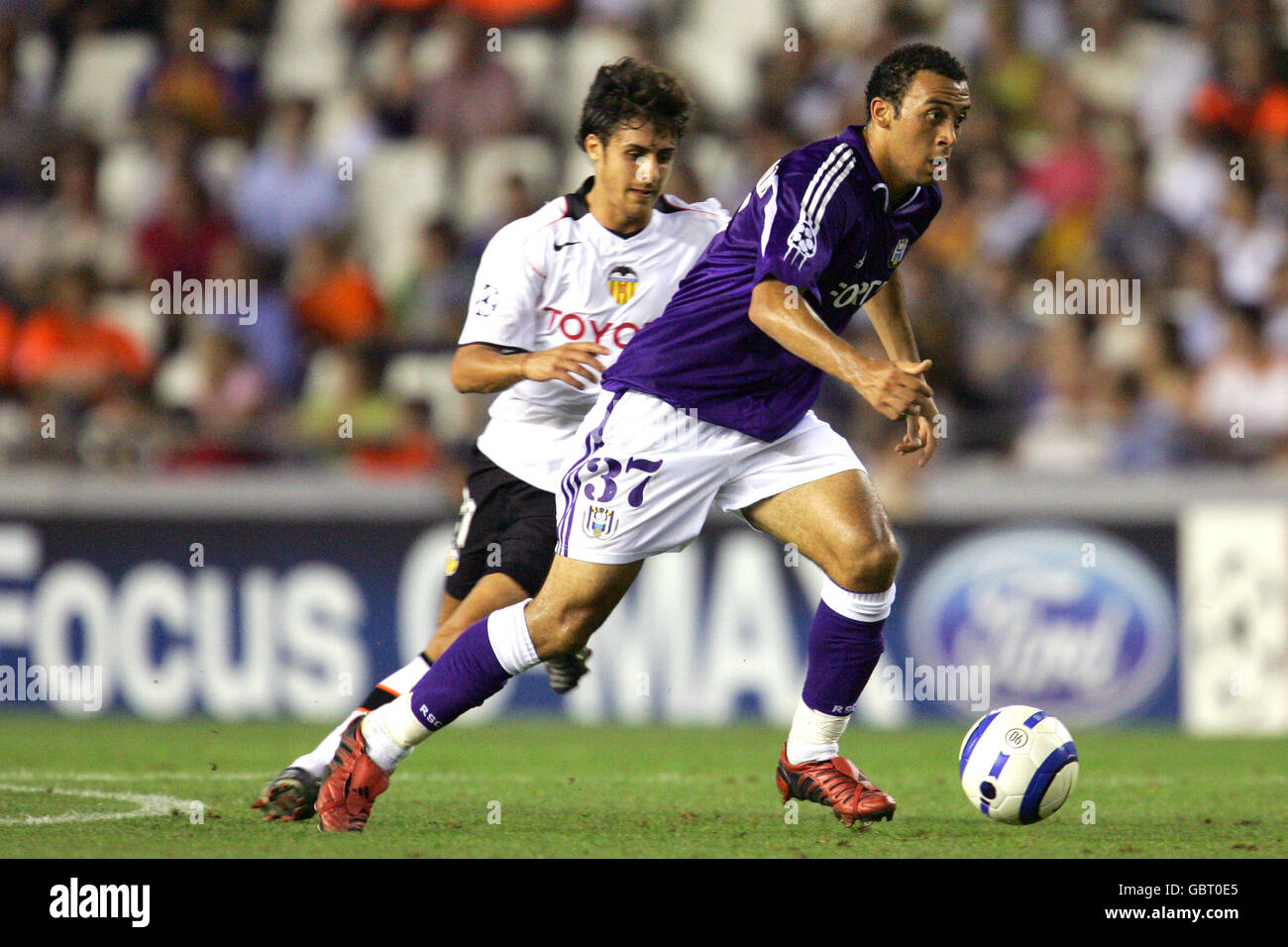 Football - Ligue des champions de l'UEFA - Groupe G - Valence / Anderlecht. Anthony Vanden Borre, Anderlecht Banque D'Images