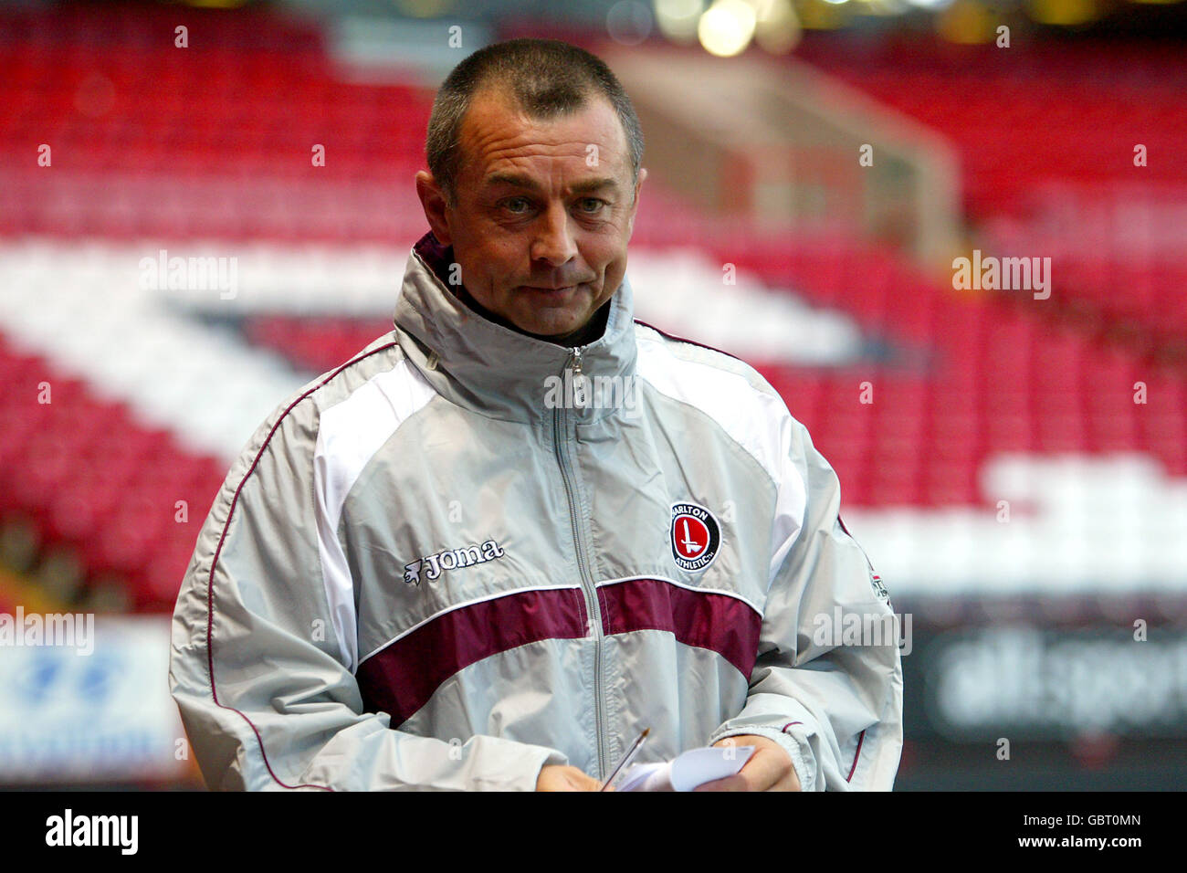 Glynn Snodin, responsable de l'équipe de réserve de Charlton Athletic Banque D'Images