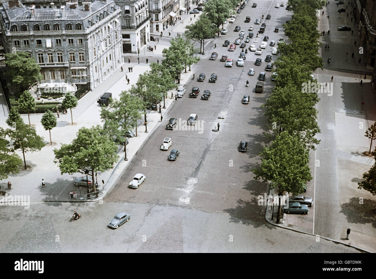 Géographie / Voyage, France, Paris, champs Elysées, 1955, droits-supplémentaires-Clearences-non disponible Banque D'Images