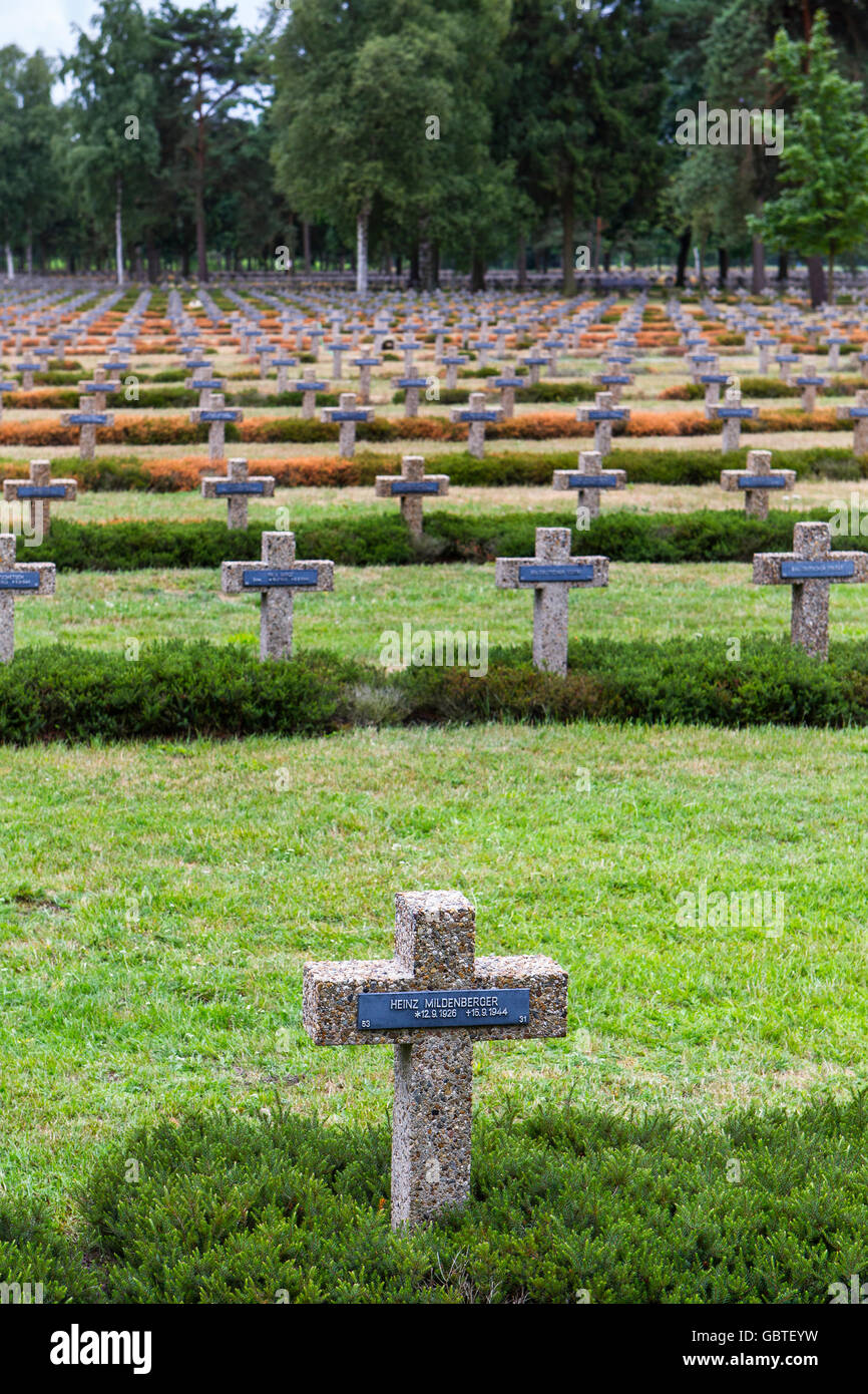 Soldats de la première guerre mondiale allemand belgique cimetière Banque D'Images