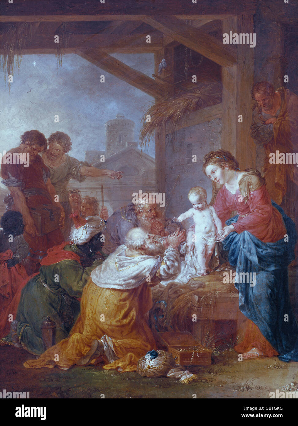 Adoration des Mages par Januarius Zick, 1780 Banque D'Images