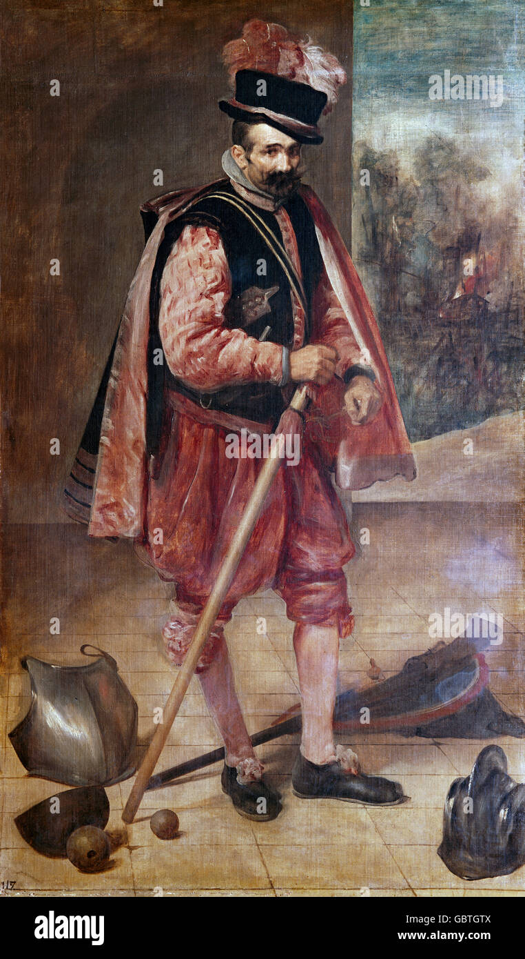 Beaux-arts, Velazquez, Diego Rodriguez de Silva y (1599 - 1660), peinture 'El Bufon Don Juan de Austria' (le fou appelé Don Juan de Austria), huile sur toile, 86 cm x 51 cm, vers 1635 / 1640, Prado, Madrid, Banque D'Images