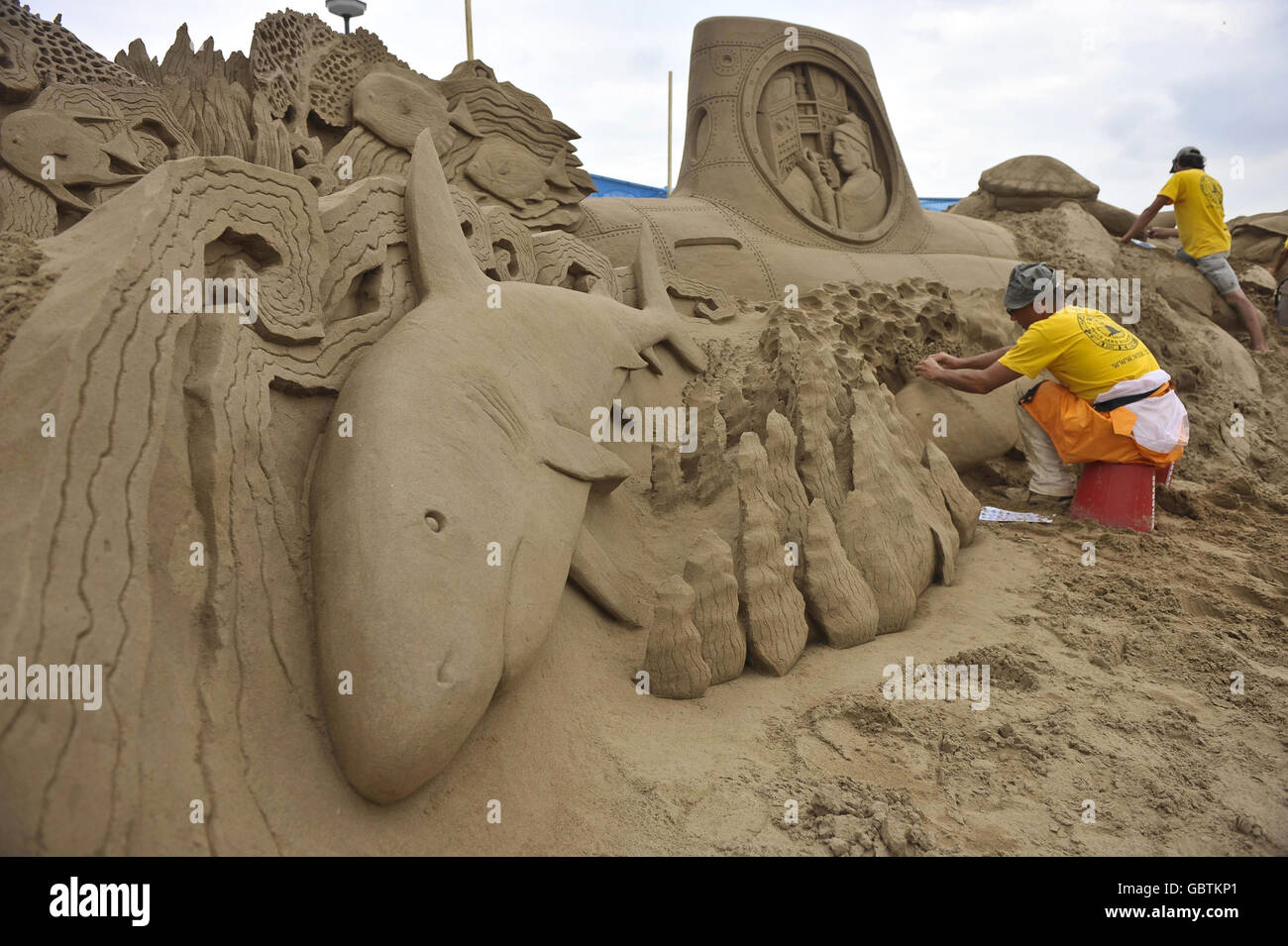 Festival de sculptures de sable Banque D'Images