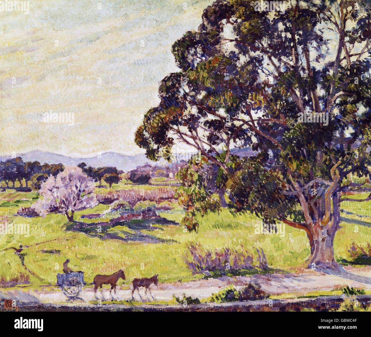 Beaux-arts, Theo Van Rysselberghe,, (1862 - 1926), peinture, 'Campagne' de Bormes, Musée de l'Annonciade, St Tropez, France, Banque D'Images