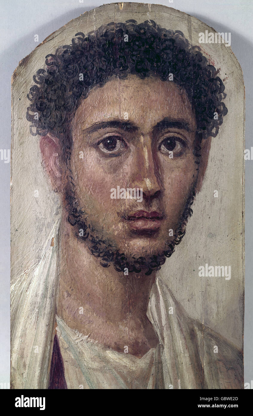 Beaux-arts, l'Egypte, la fin de l'années, maman portrait, période romaine, 3e siècle, hauteur : 37,5 cm, l'état des collections d'antiquités, Munich Banque D'Images