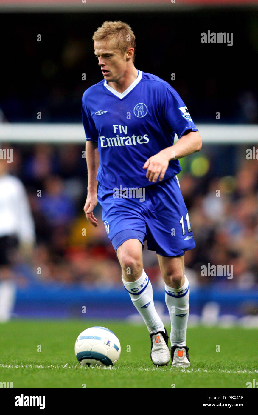 Soccer - FA Barclays Premiership - Chelsea / Liverpool. Damien Duff, Chelsea Banque D'Images