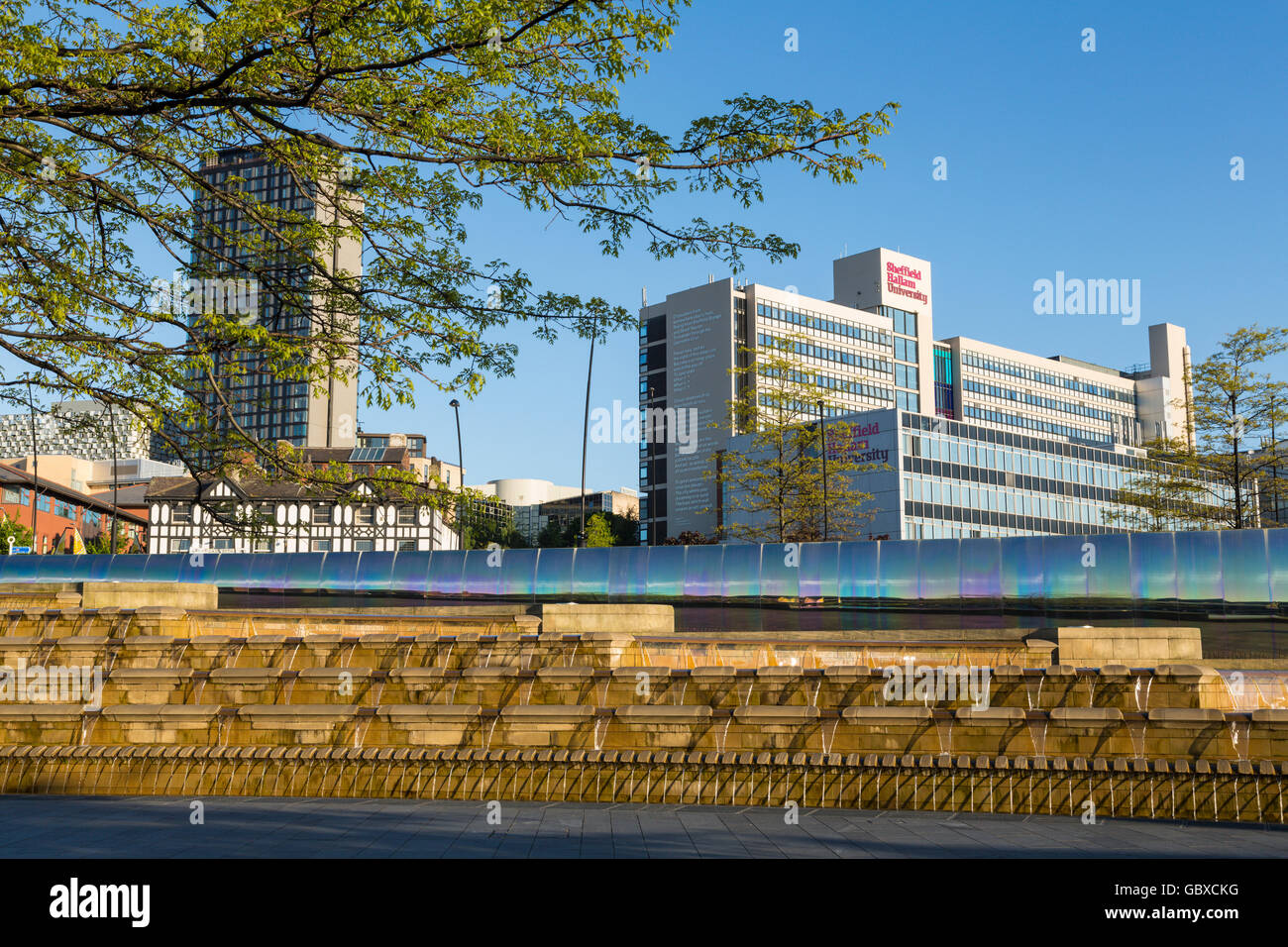 Bâtiment de l'Université de Sheffield Hallam, Angleterre Banque D'Images