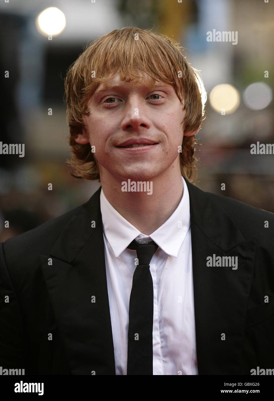 Rupert Grint arrive pour la première mondiale de Harry Potter et le Prince de sang-mêlé à l'Odeon Leicester Square, Londres. Banque D'Images