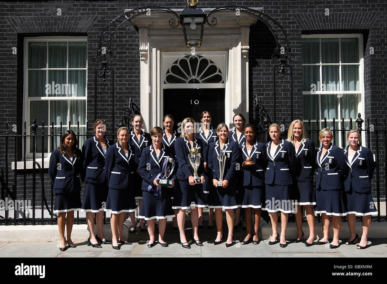 Gordon Brown est titulaire d'une réception pour l'Angleterre l'équipe de cricket de femmes Banque D'Images