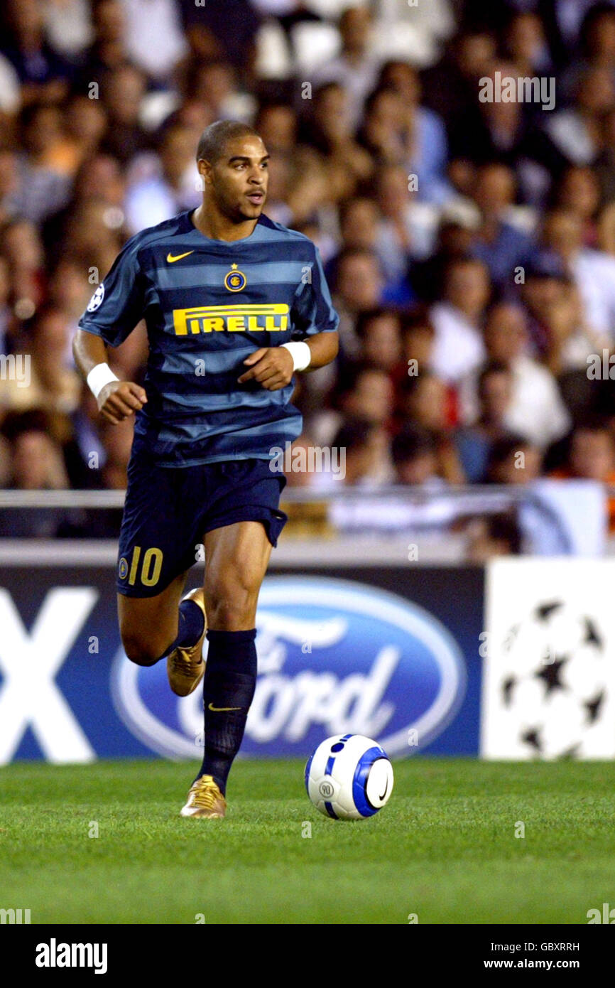 Football - Ligue des champions de l'UEFA - Groupe G - Valence / Inter Milan. Adriano, Inter Milan Banque D'Images