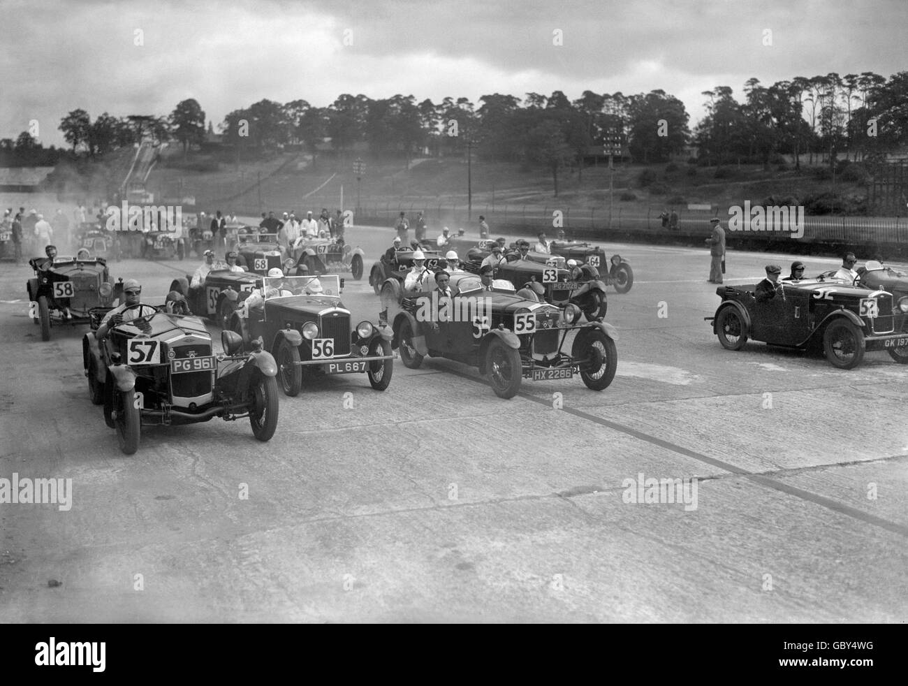 Motor Racing - Brighton High Speed Trial - Brooklands.Le début du procès à grande vitesse de Brighton Meeting à Brooklands. Banque D'Images