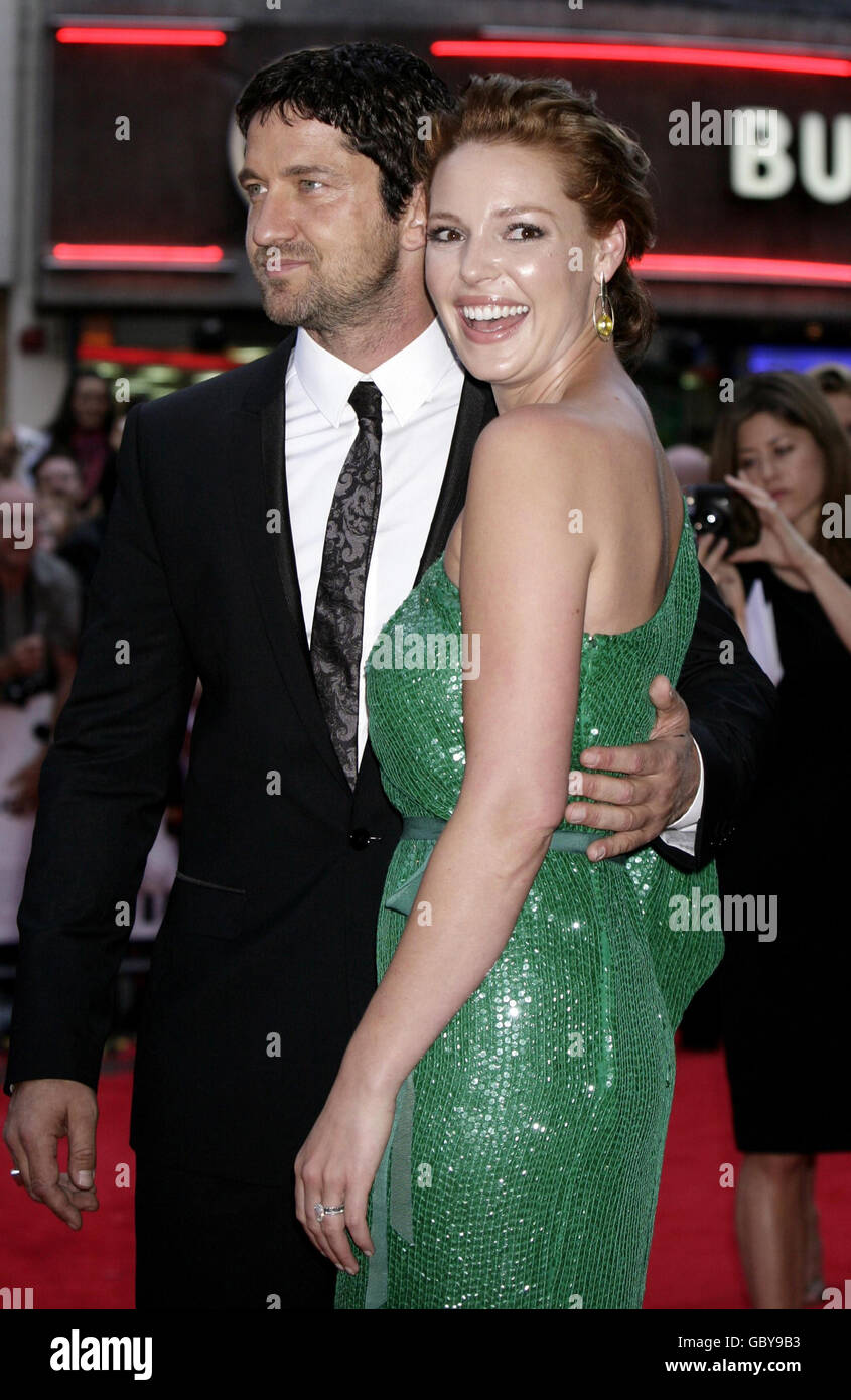 Les stars du film Gerard Butler et Katherine Heigl arrivent pour la