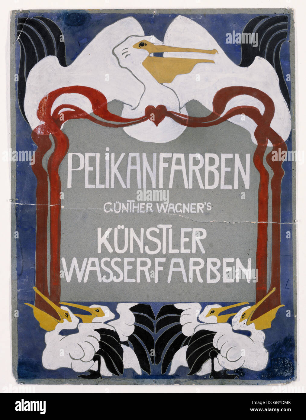 Publicité, Hohlwein, Ludwig, Pélikanfarben, Guenther Wagner Kuenstler Wasserfarben (Pelikan Colors, Guenther Wagner aquarelles pour les artistes), Wiesbaden, Allemagne, 1898, droits additionnels-Clearences-non disponible Banque D'Images