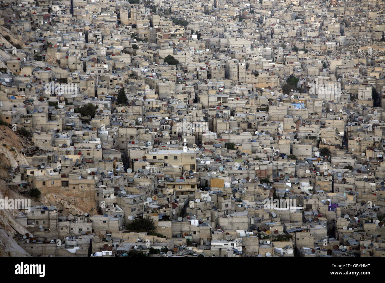 Le centre-ville de Damaskus avant la guerre en Syrie au Moyen-Orient Banque D'Images