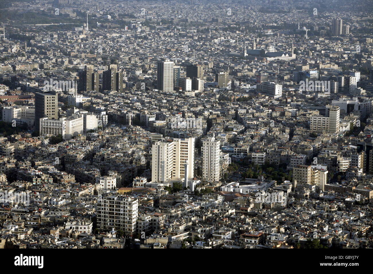 Le centre-ville de Damaskus avant la guerre en Syrie au Moyen-Orient Banque D'Images