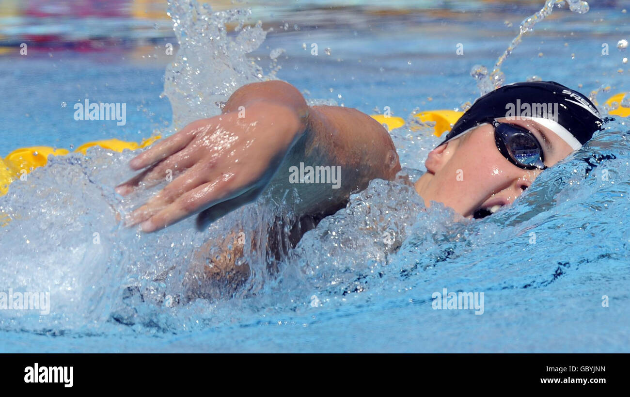 Nuala Murphy, nageur irlandais, pendant la chaleur Freestyle de 400 m féminin lors des Championnats du monde de natation de la FINA à Rome, Italie. Banque D'Images