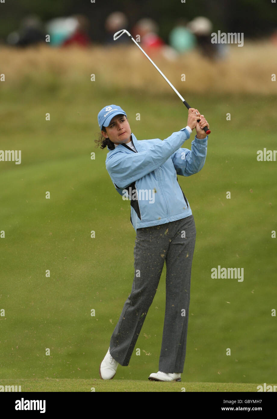 Golf - Ricoh Women's British Open - deuxième jour - Royal Lytham et St Anne's Golf course.Au Mexique, Lorena Ochoa joue le deuxième tir sur le 15e fairway pendant l'Open britannique féminin à Royal Lytham et au parcours de golf St Anne à Blackpool. Banque D'Images