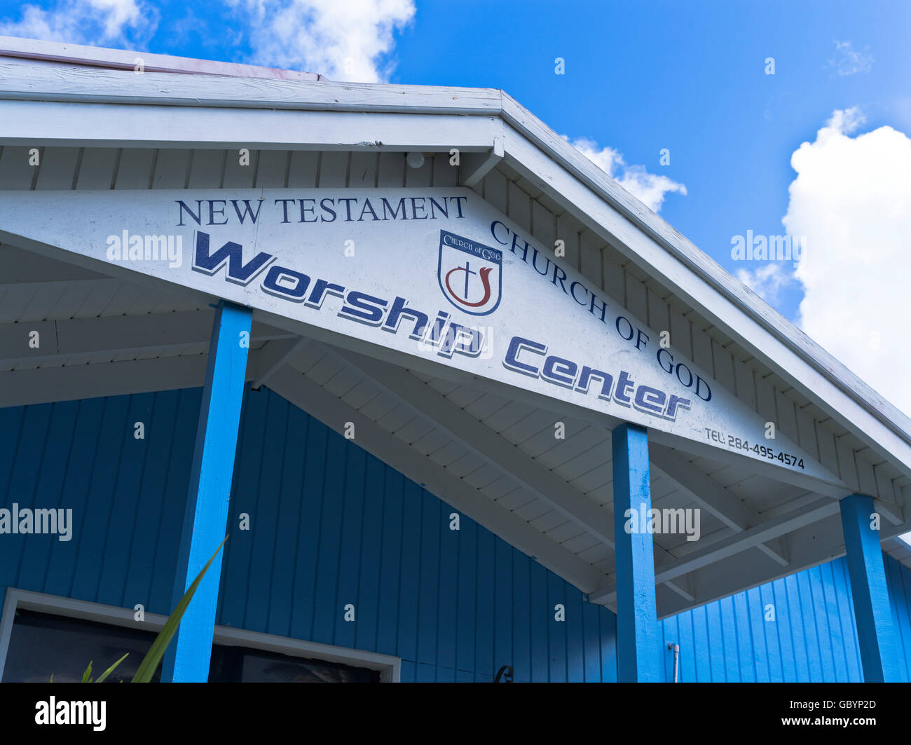 Dh TORTOLA CARAÏBES Église du Nouveau Testament de Dieu adorent Centre West Indies religion Banque D'Images