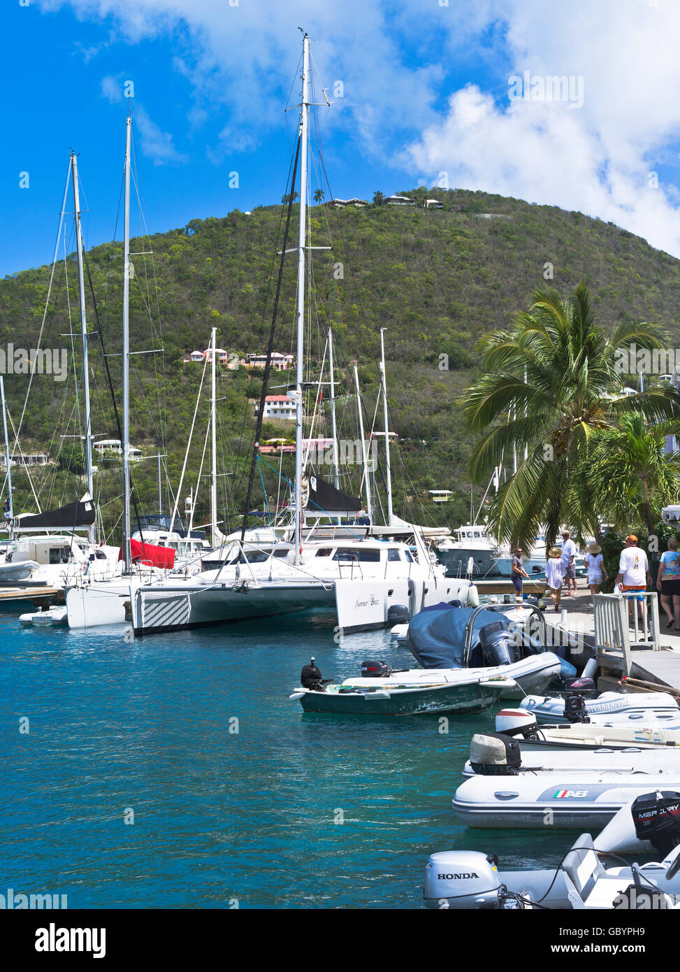 Dh Sopers hole TORTOLA CARAÏBES Yacht marina luxury catamaran bateaux à voile Banque D'Images